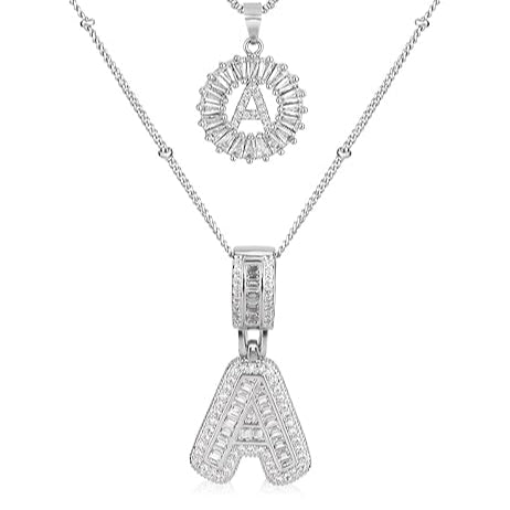 Ashley Necklace Set | White Gold