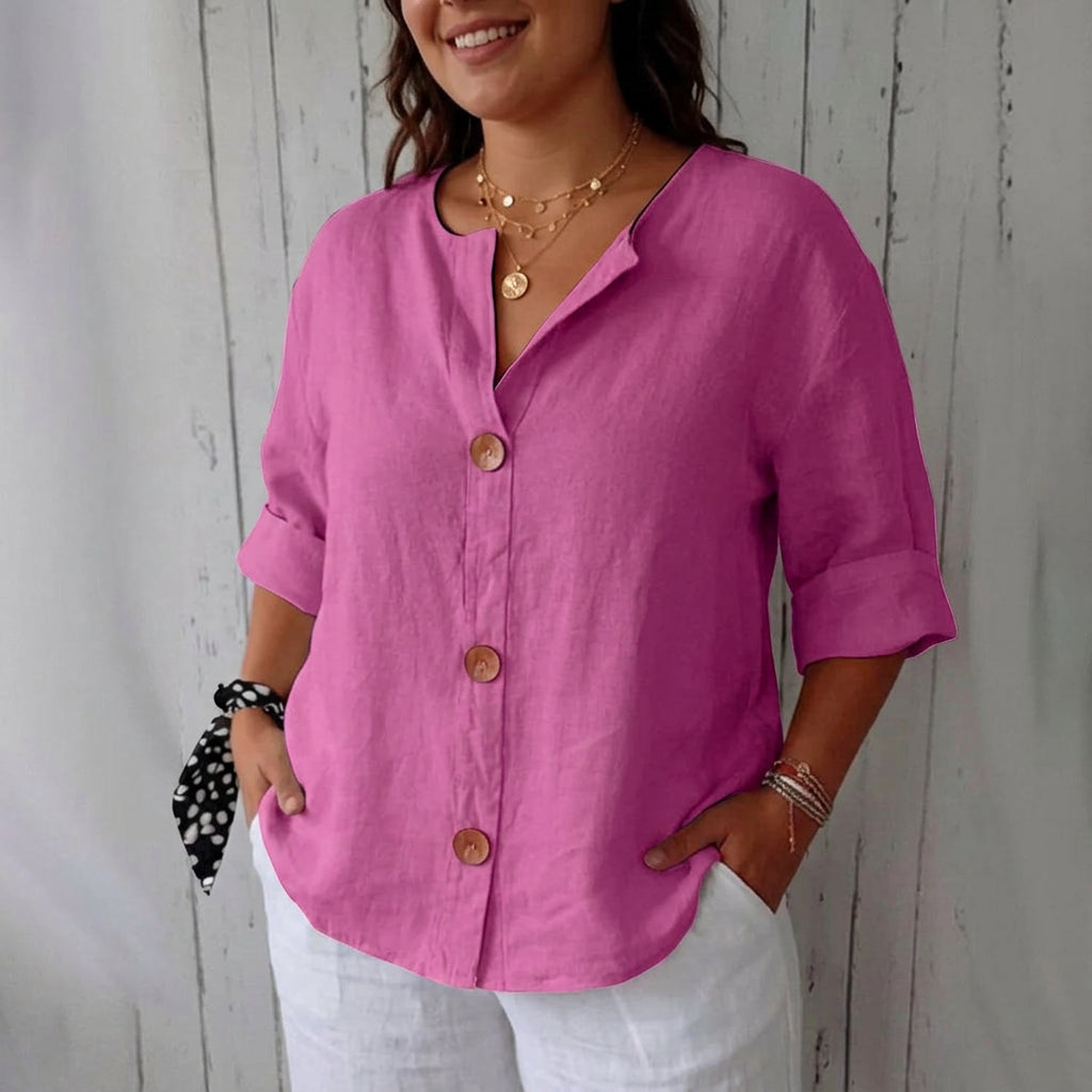 Harper | Lightweight Blouse - Plus size model