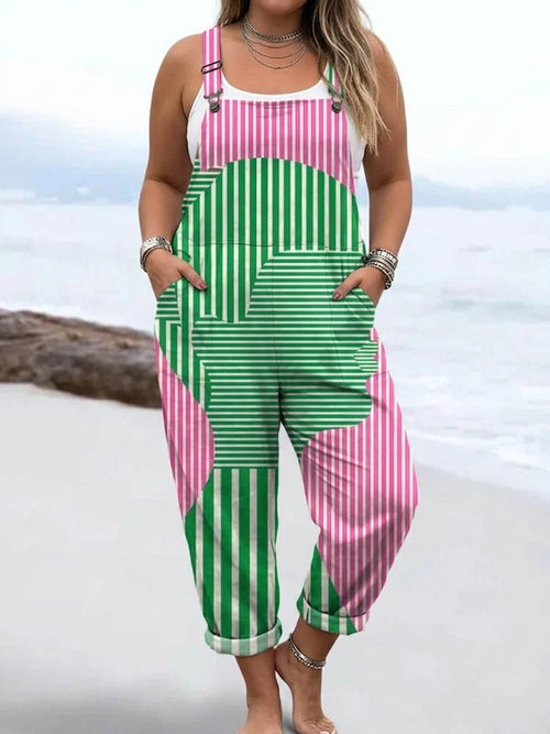 Abstract Shape Jumpsuit - Plus size model