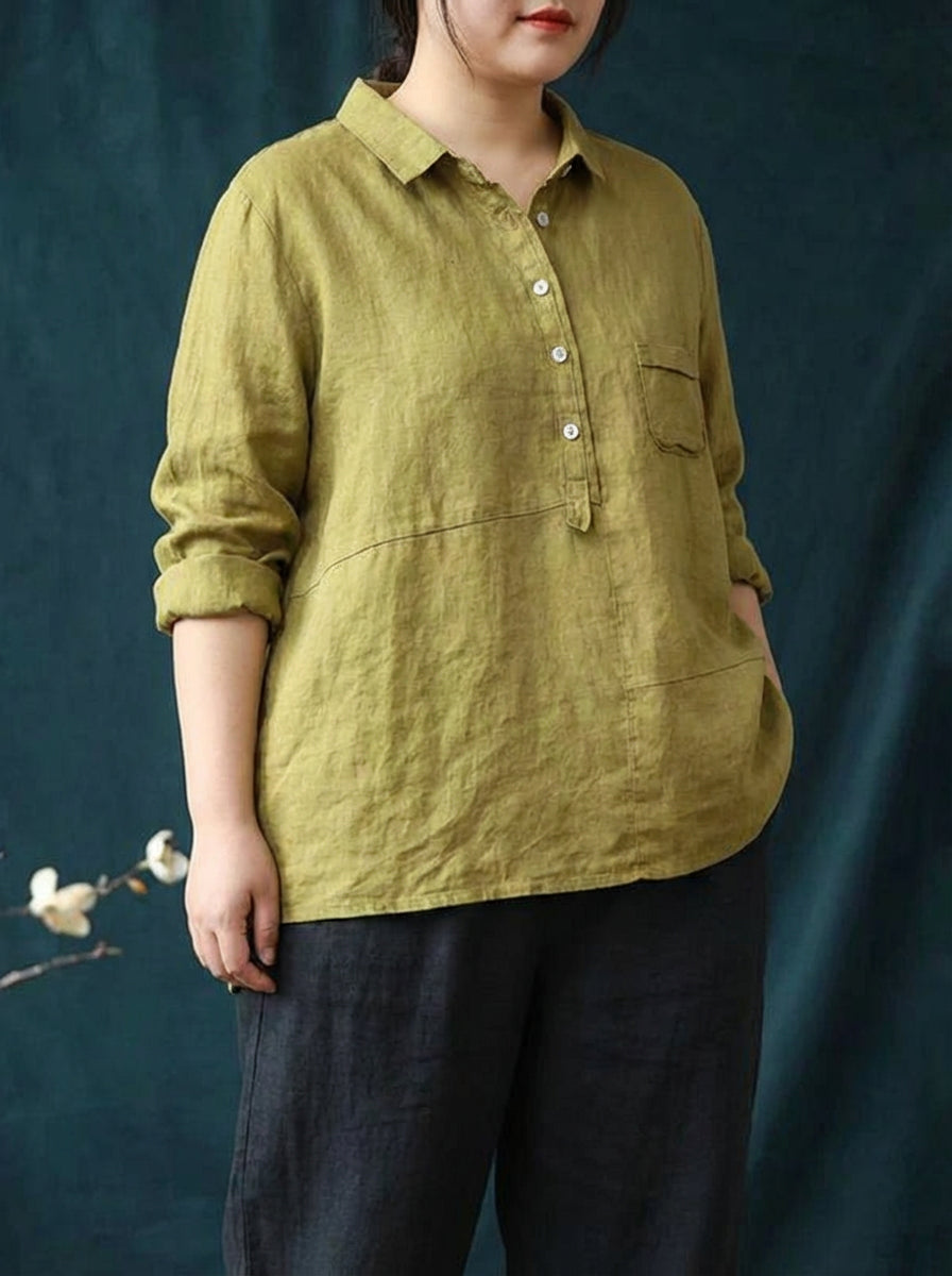 Elvie | Elegant Summer Blouse - Plus size model