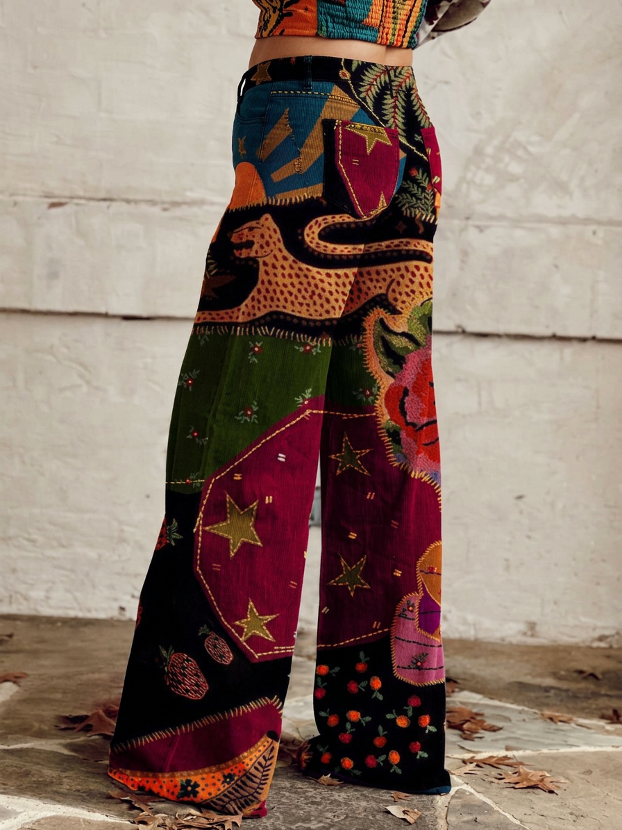 Léna - Bohemian Chic Pants - Plus size model