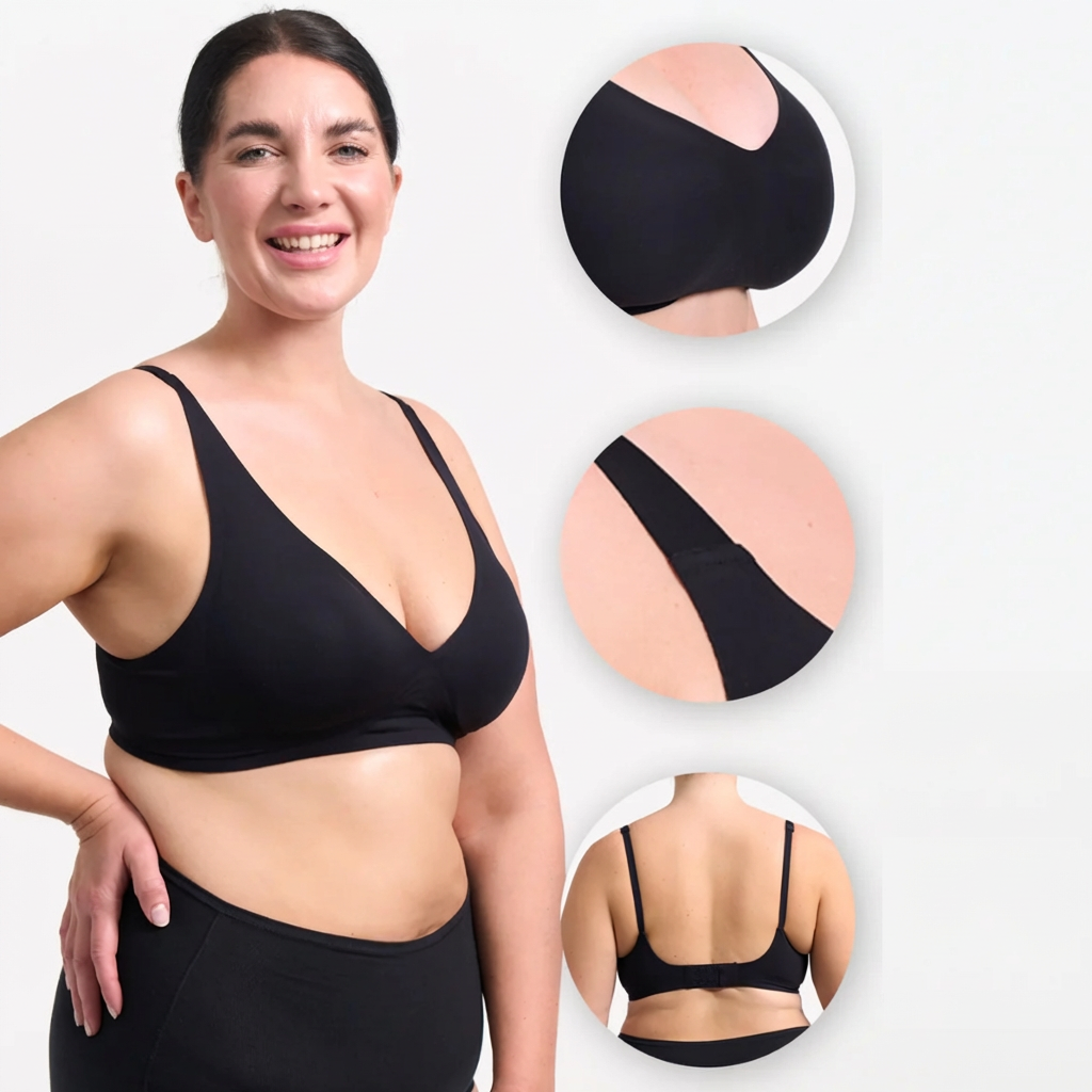 Seamless Gel Bra - Plus size model