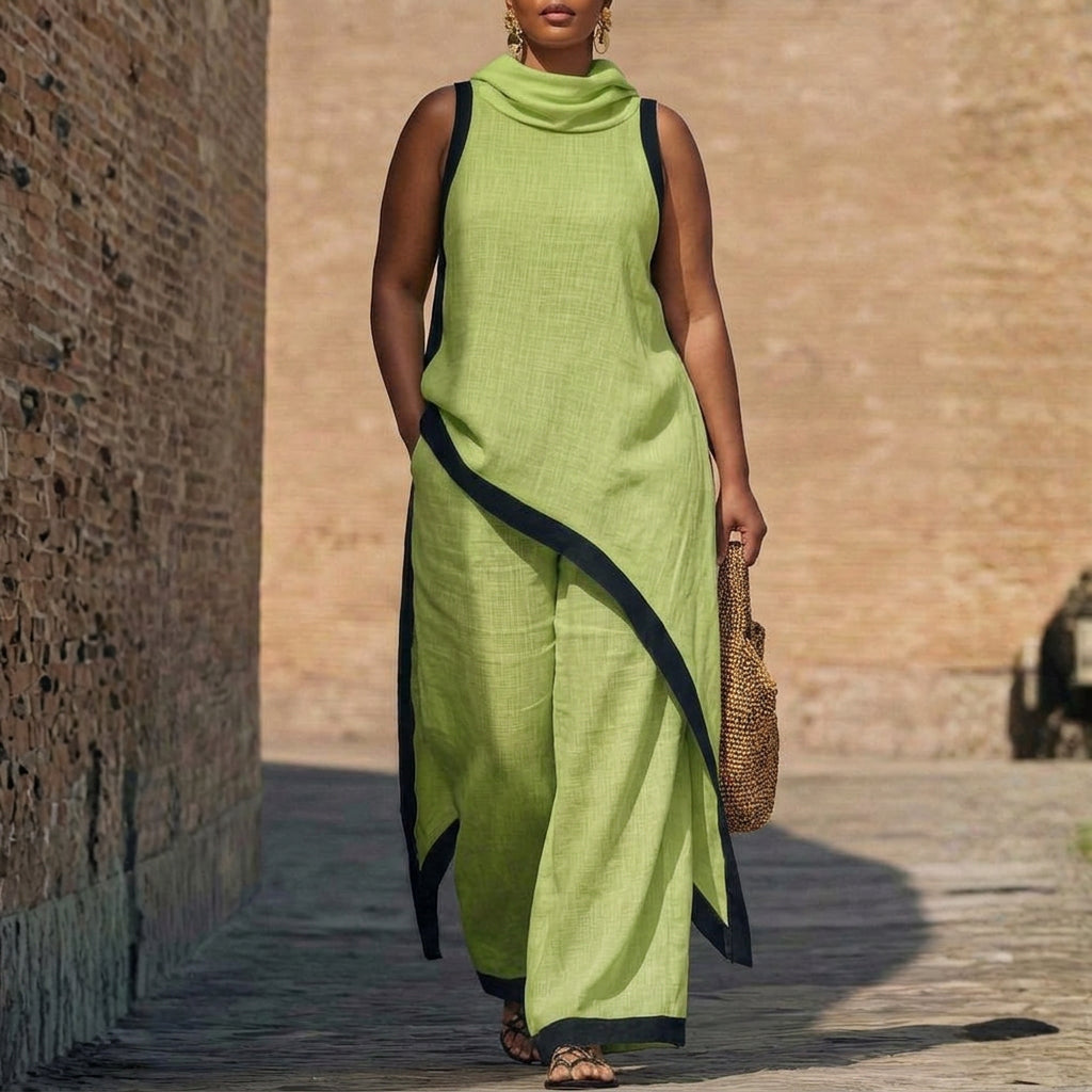 LEONORA | ELEGANT LINEN SUIT - Plus size model