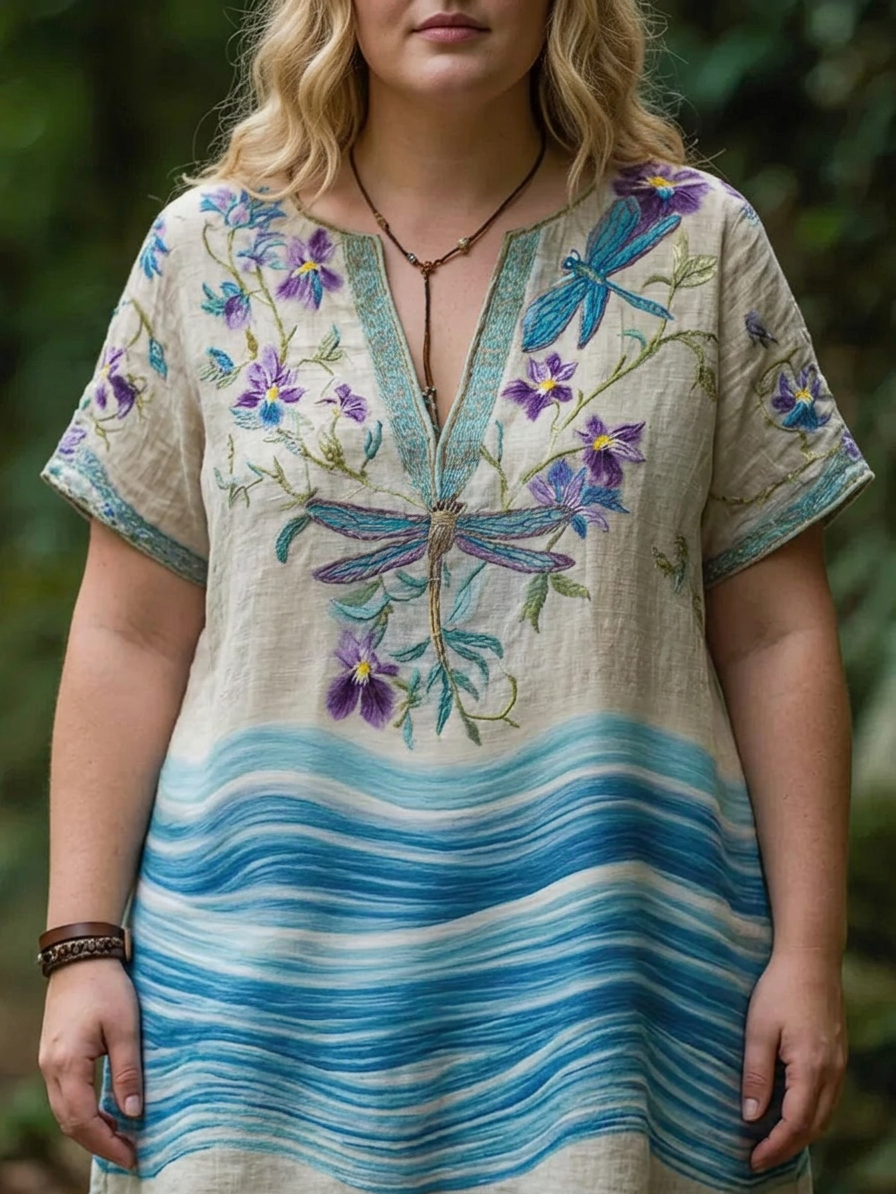 Luxuria | Soft Feminine Relaxed Fit Blouse - Plus size model