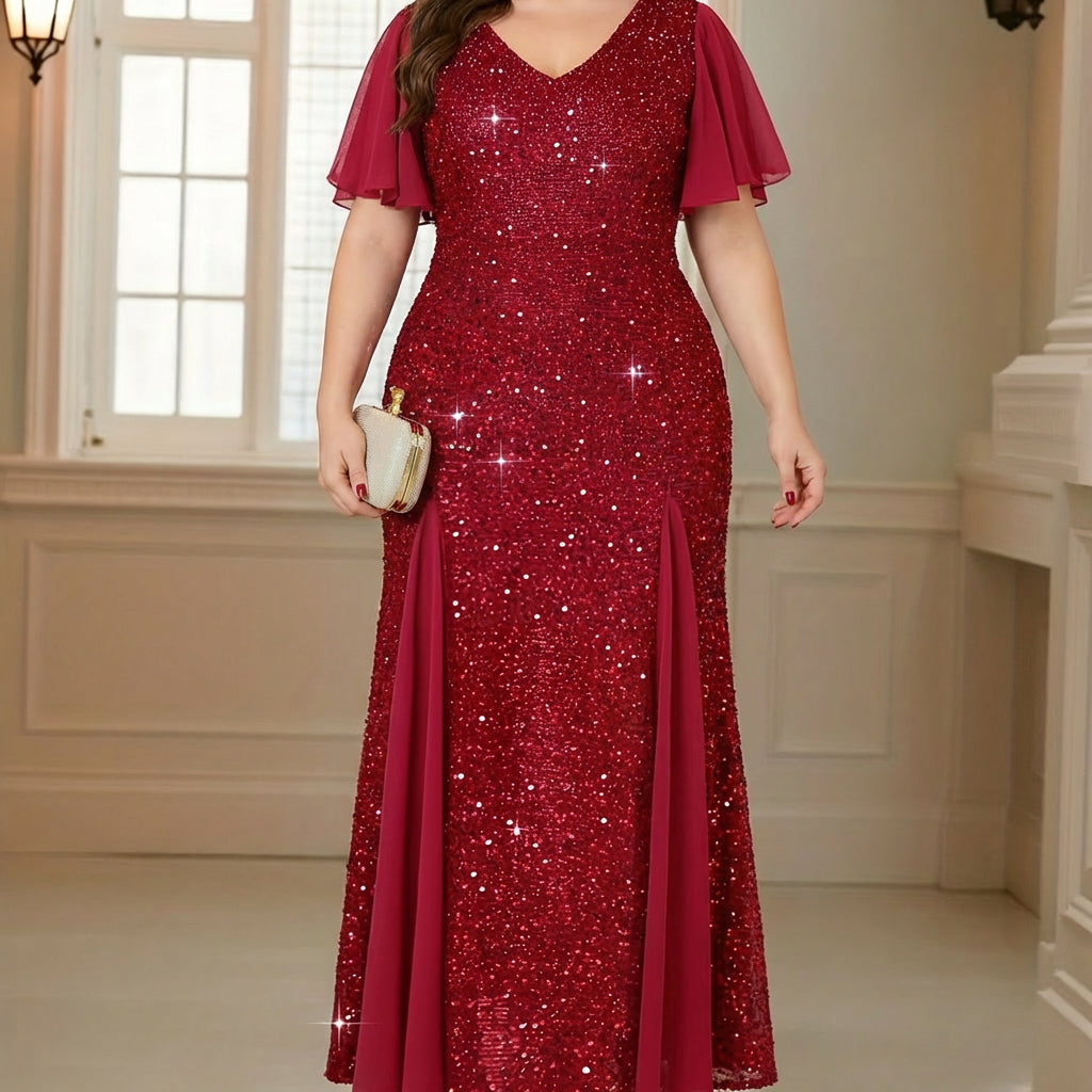 Eleanor | Timeless Holiday Evening Dress - Plus size model