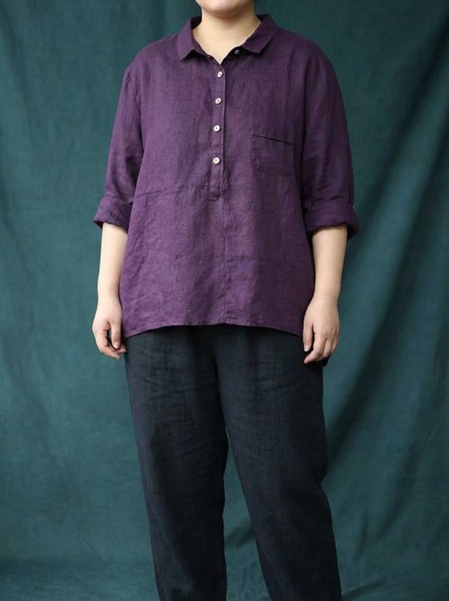 Elvie | Elegant Summer Blouse - Plus size model