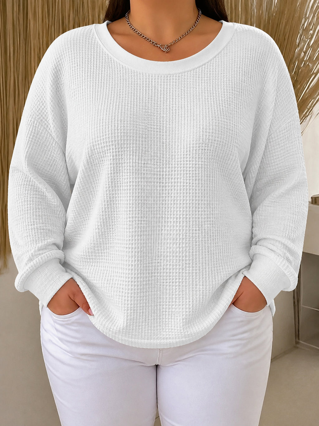 Nyla | Classic Sweater - Plus size model
