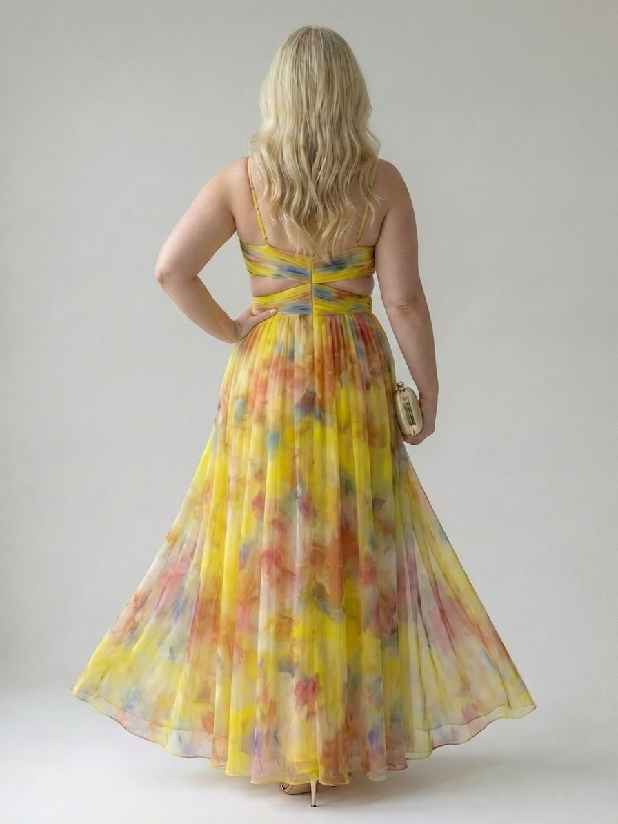 Stella & Grace™ | Soft Wrap Maxi Dress - Plus size model