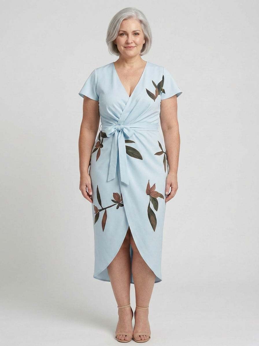 Jessie - Elegant Wrap Dress True - Plus size model