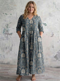 Elarisse | Vintage Vine Maxi Dress - Plus size model