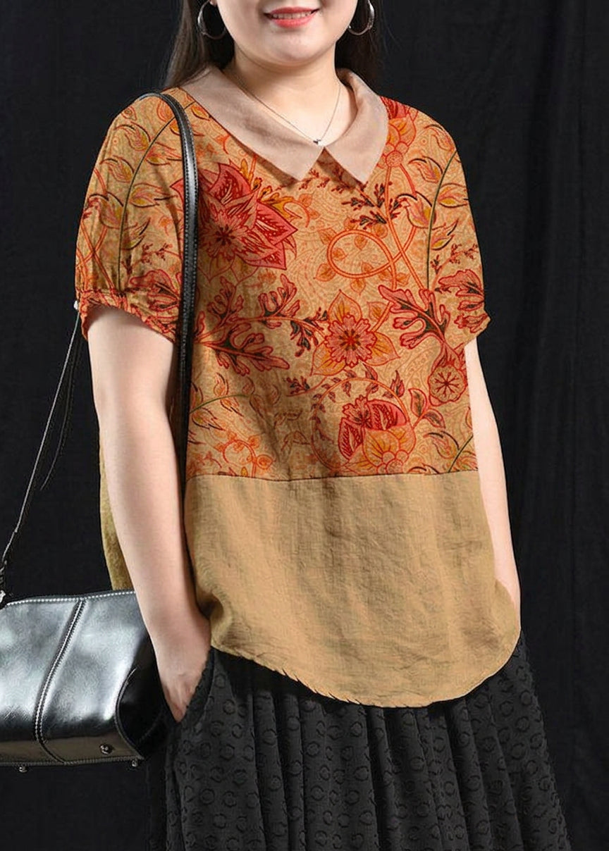 Emma - Summer Linen Shirt Blouse - Plus size model