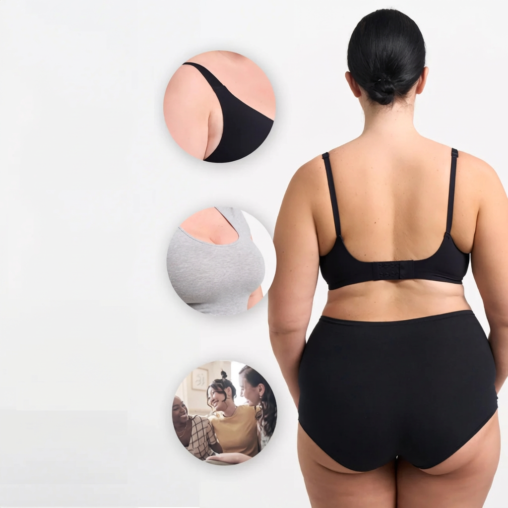 Seamless Gel Bra - Plus size model