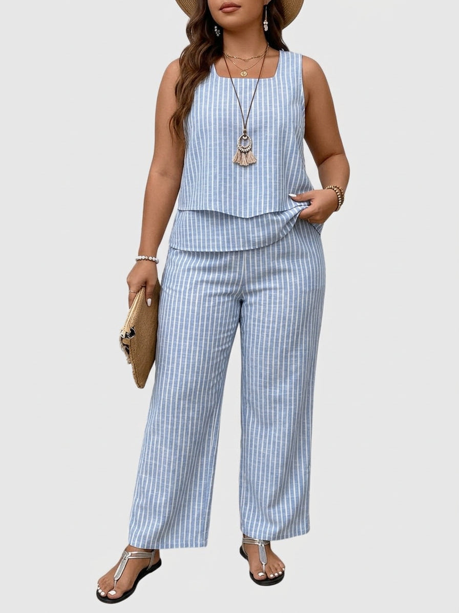 Brenda™ | Elegant 2-Piece Summer Set - Plus size model