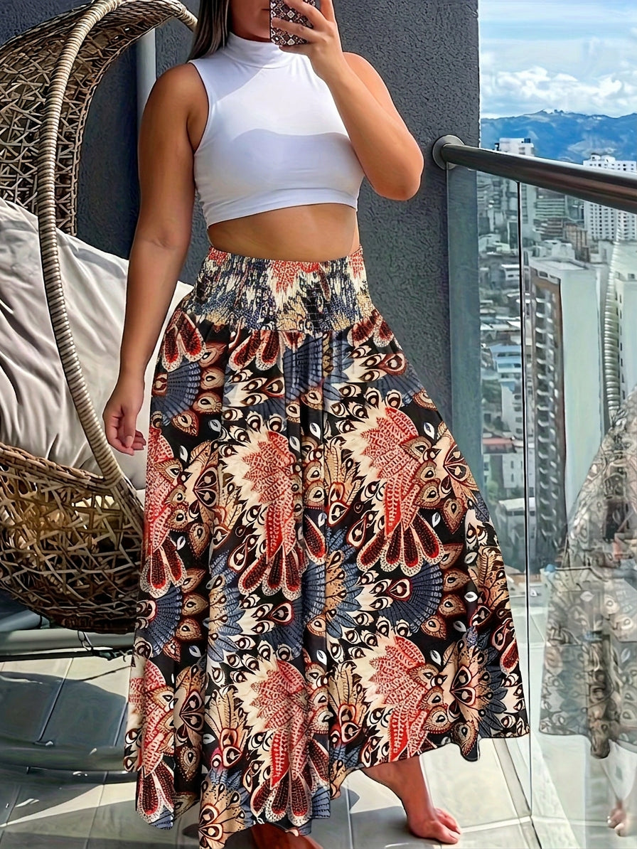 Brielle | High-Waist Wide-Leg Pants - Plus size model
