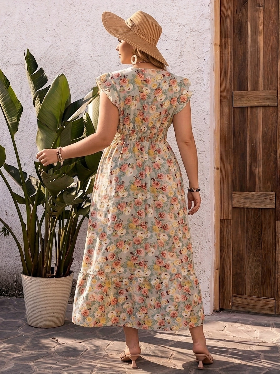 Mirella - Summer Elegance Dress - Plus size model