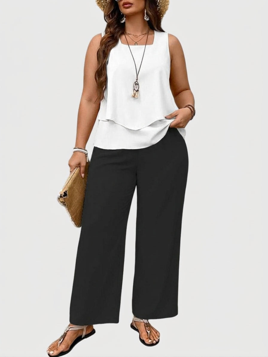 Brenda™ | Elegant 2-Piece Summer Set - Plus size model