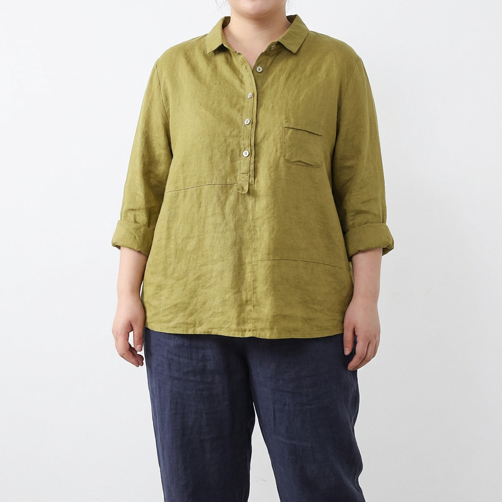Elvie | Elegant Summer Blouse - Plus size model