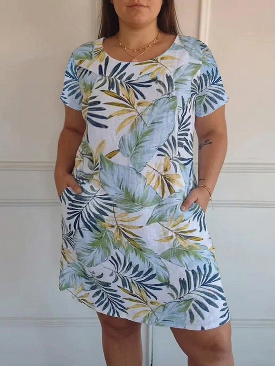 Elowen | Linen Summer Dress - Plus size model