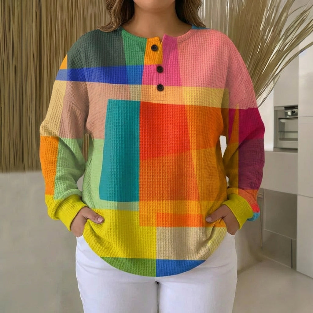 Vintage Colored Sweatshirt - Plus size model