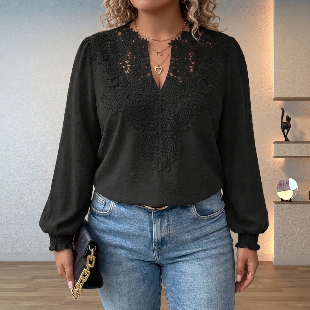 Colette™ | Lightweight & Stylish Blouse - Plus size model