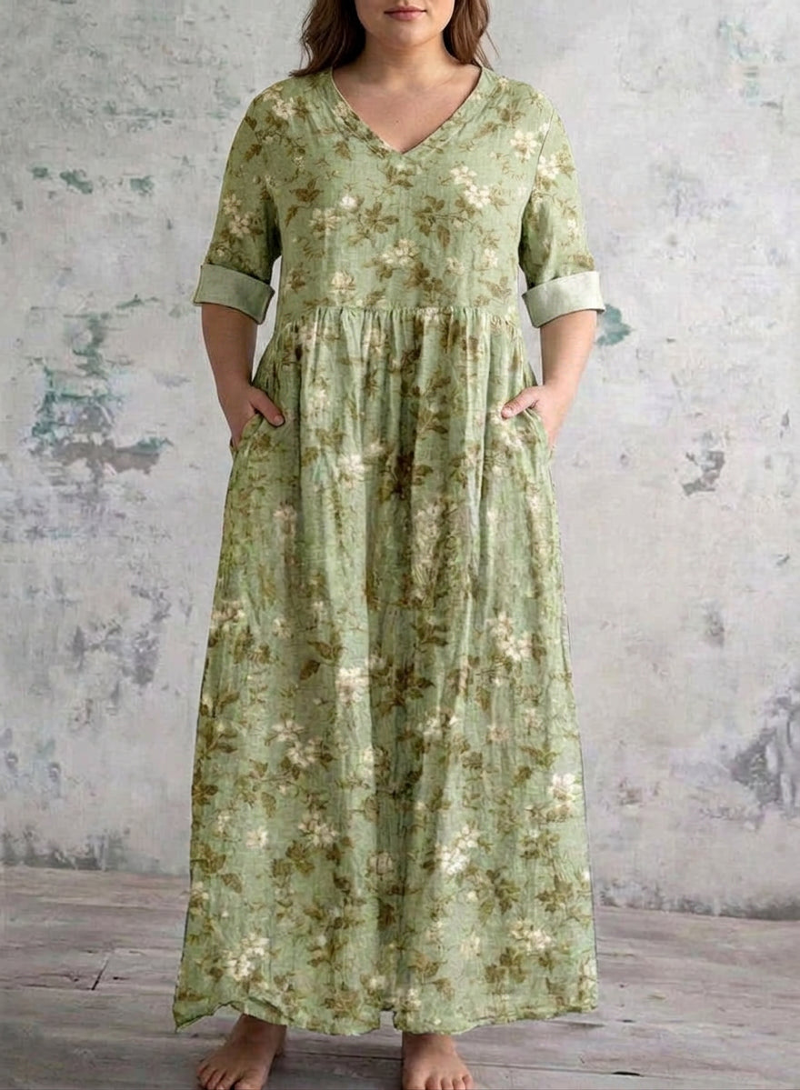Sylvera | Sage Meadow Maxi Dress - Plus size model