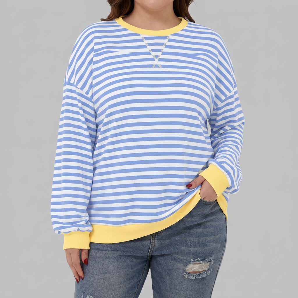 Anya | Casual Long Sleeve Shirt - Plus size model