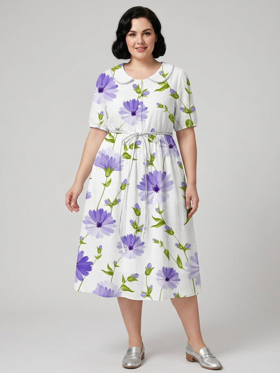 Zhyriann | Elegant Dress - Plus size model