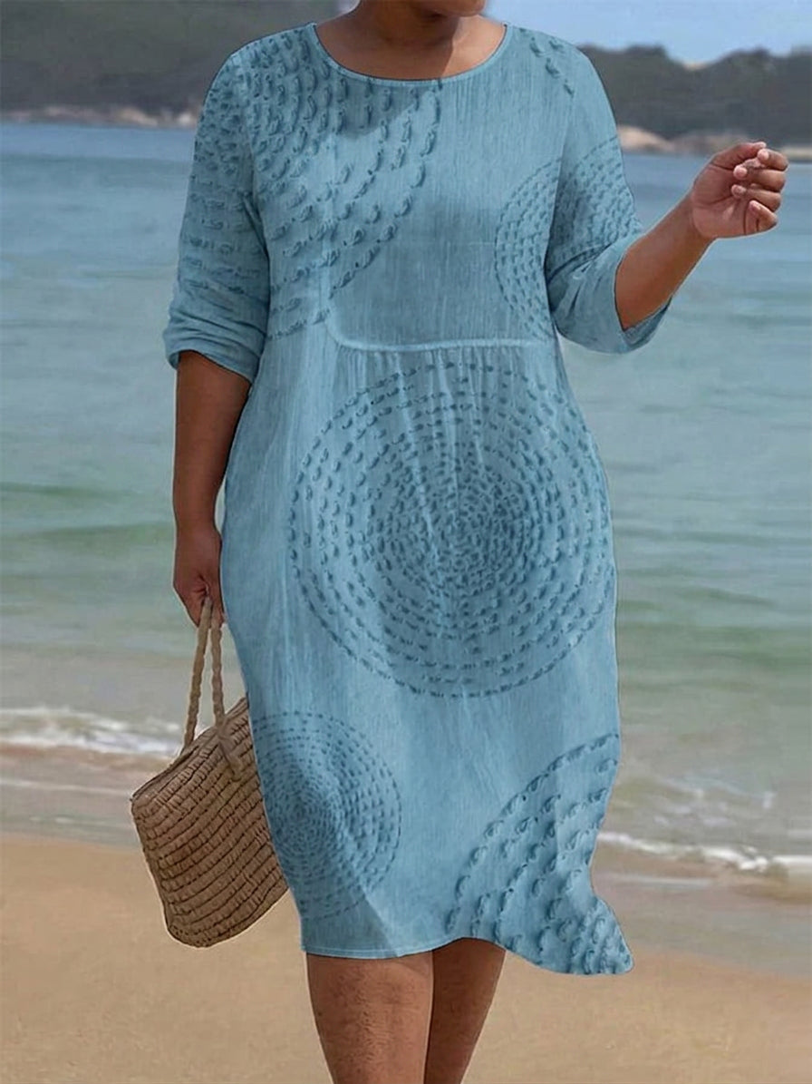 Penelope - Elegant Casual Dress - Plus size model