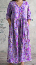 Lilavelle | Lavender Bloom Maxi Dress - Plus size model