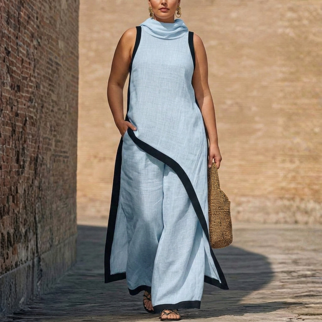 LEONORA | ELEGANT LINEN SUIT - Plus size model