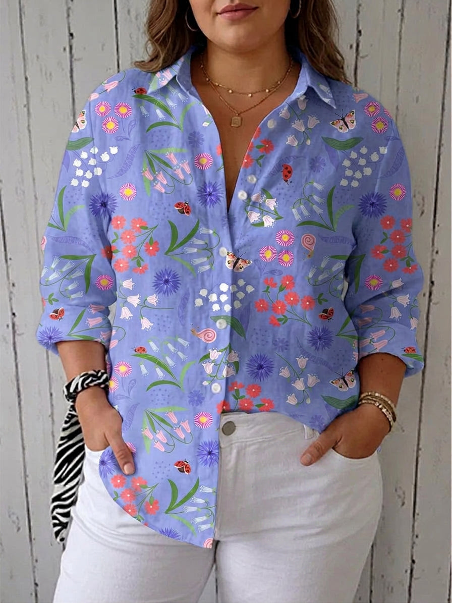 Dorothy - Meadow Blossom Blouse - Plus size model