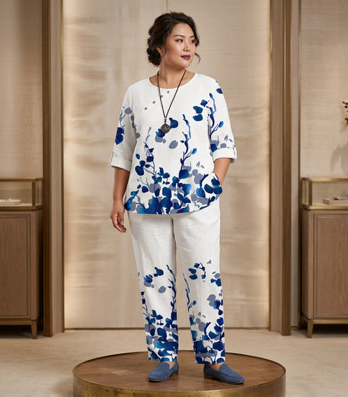 Alice 3D Print Set: Effortless Casual Style - Plus size model