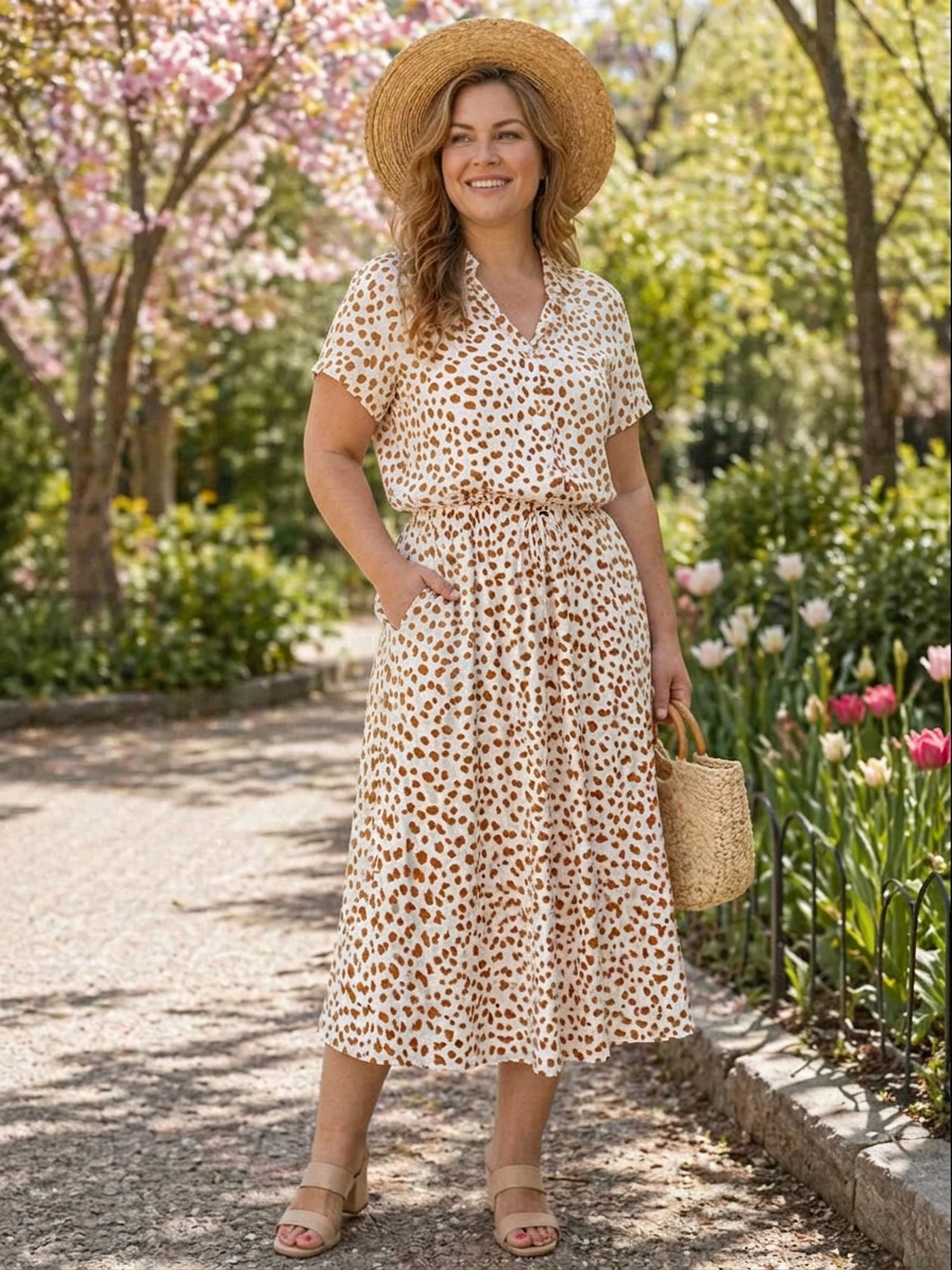 Clovisa | Floral Dresses - Plus size model