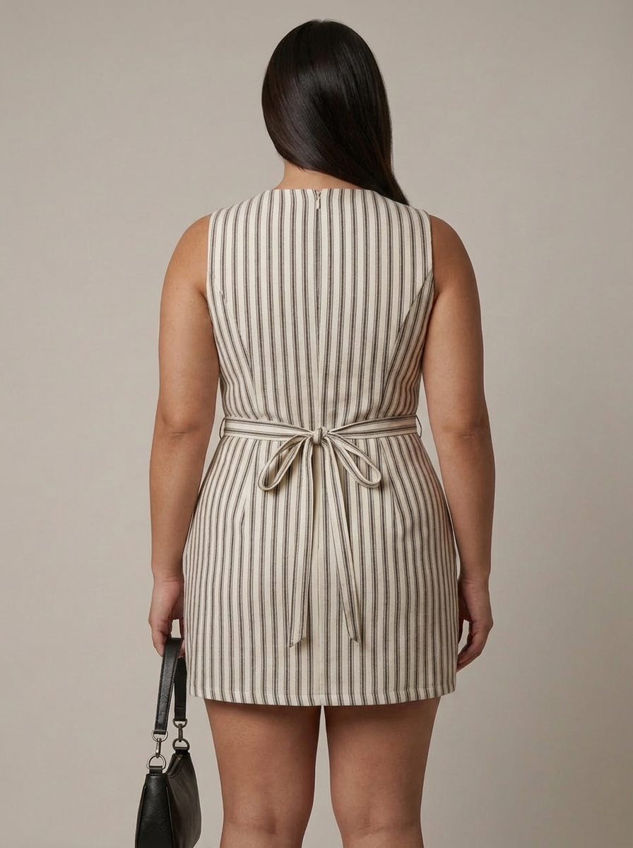 Serena Romper Mini Dress - Plus size model