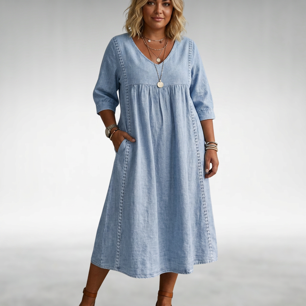 Valerie Comfort Midi Dress - Plus size model