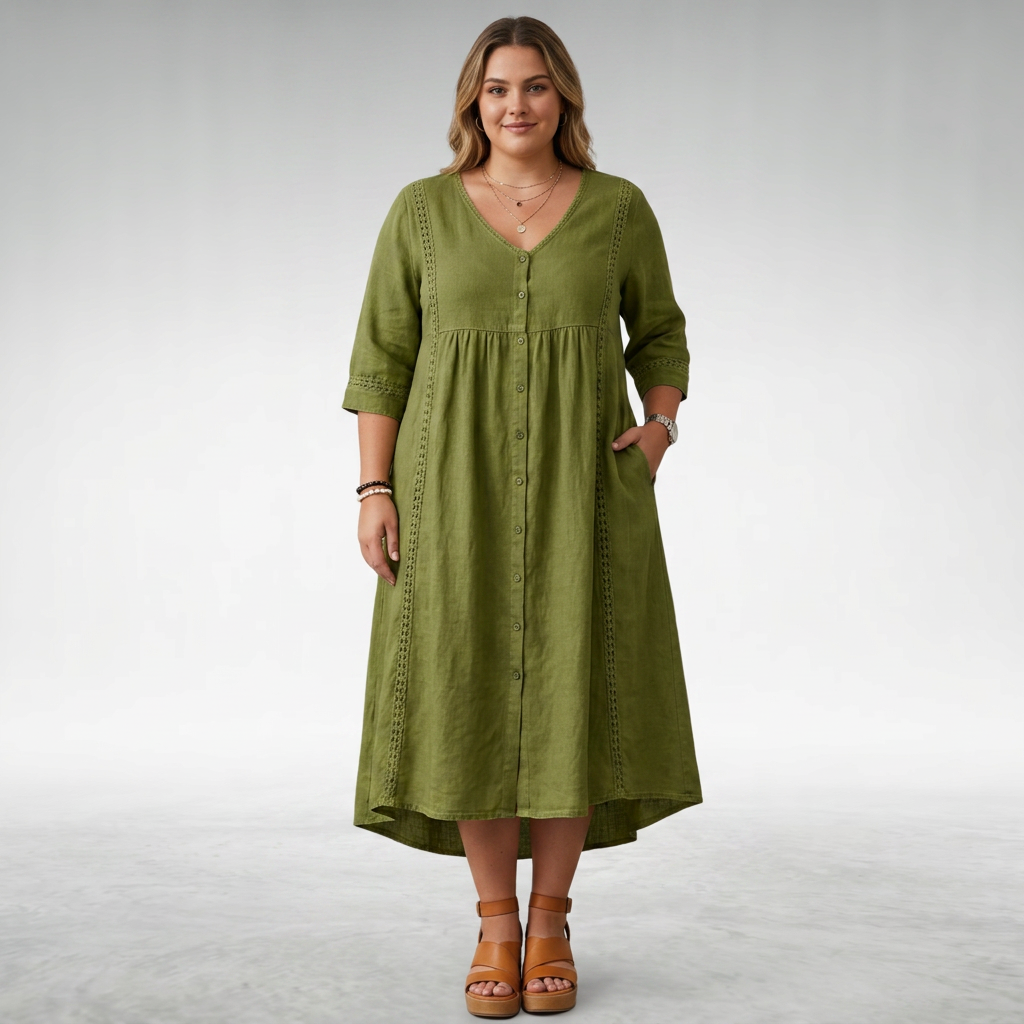 Valerie Comfort Midi Dress - Plus size model