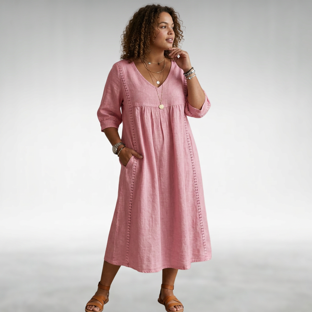 Valerie Comfort Midi Dress - Plus size model