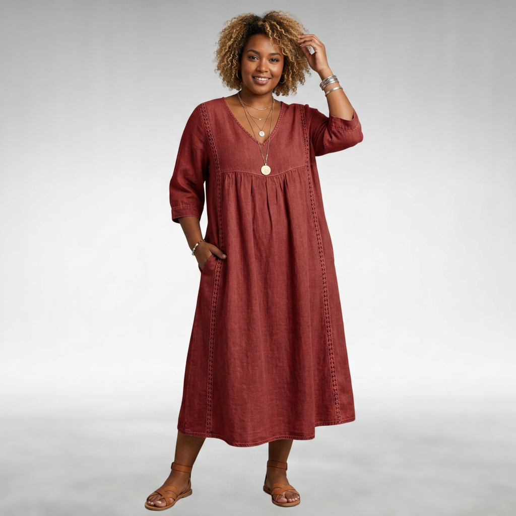 Valerie Comfort Midi Dress - Plus size model