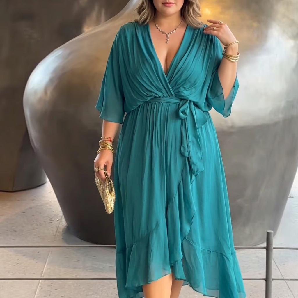 Mady - Elegant Dress - Plus size model
