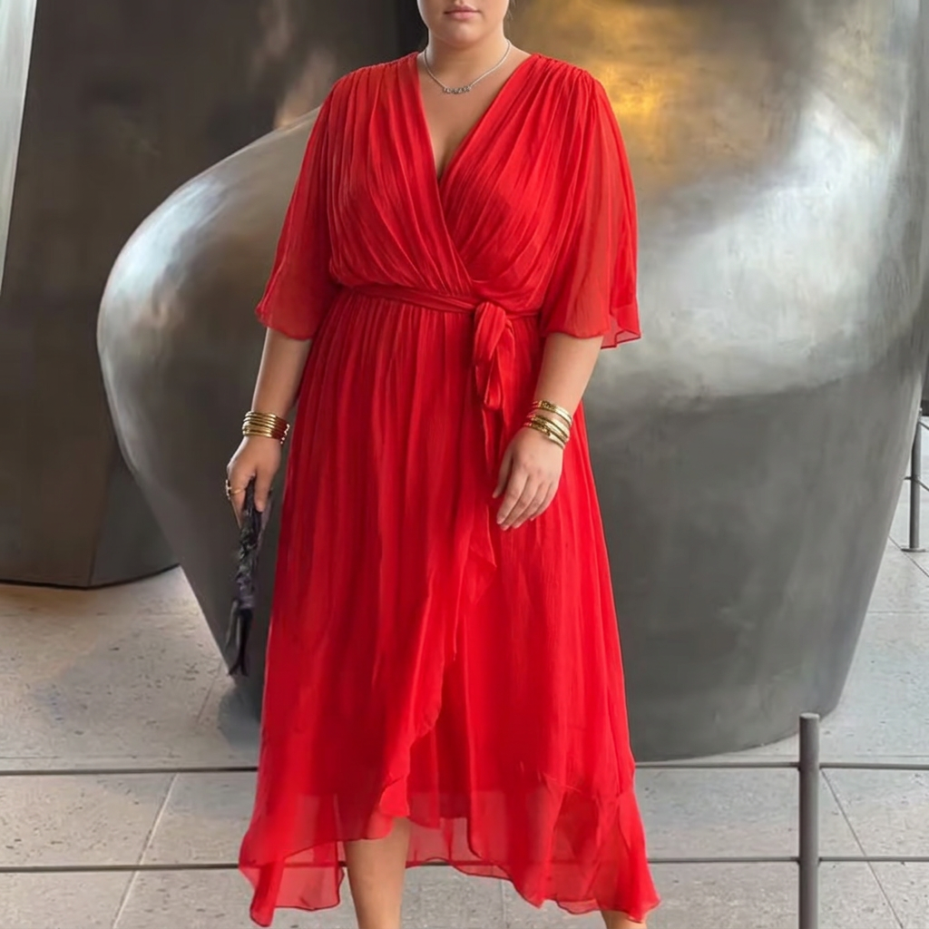 Mady - Elegant Dress - Plus size model
