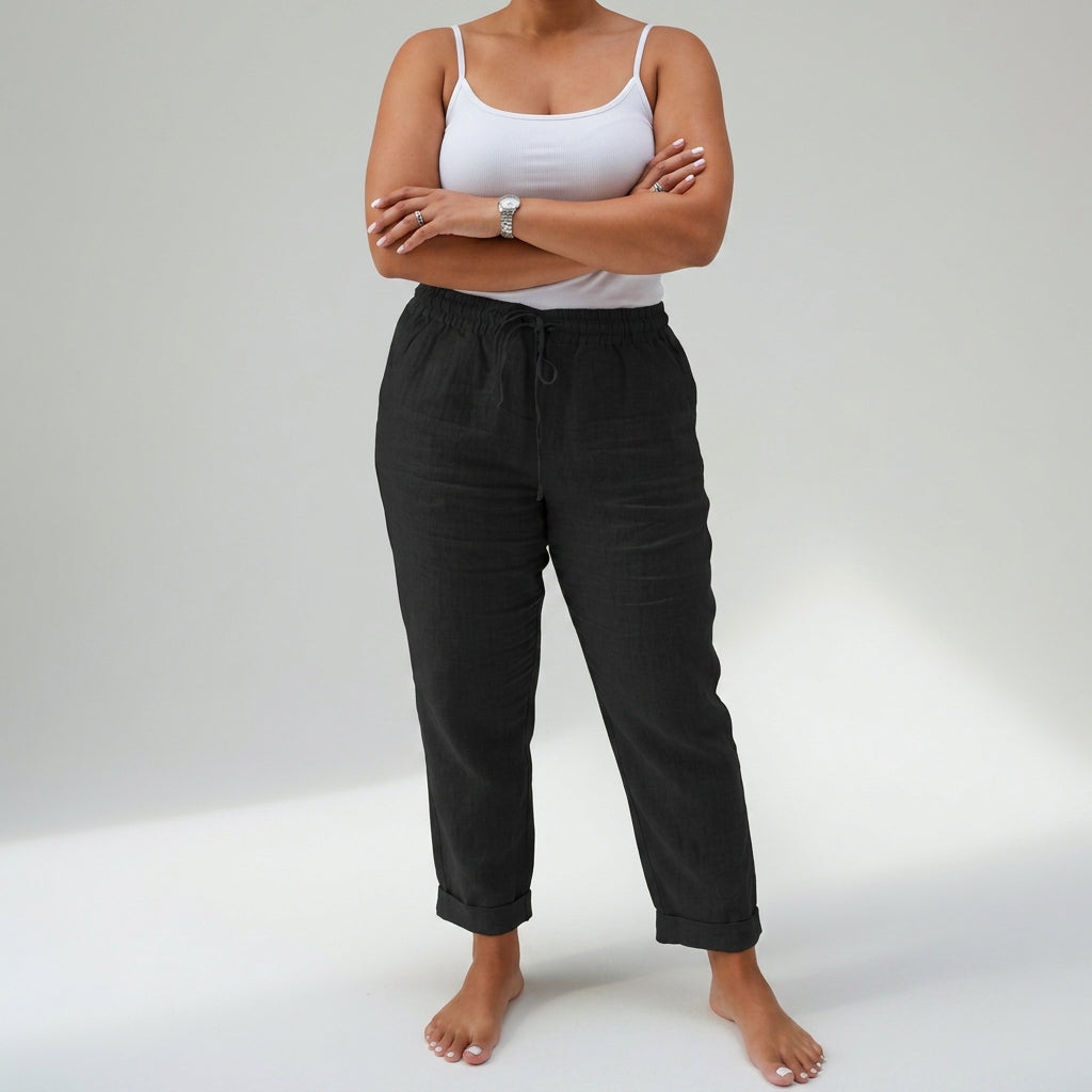 Albertine™ — 100% Cotton Fluid Comfort Pants - Plus size model