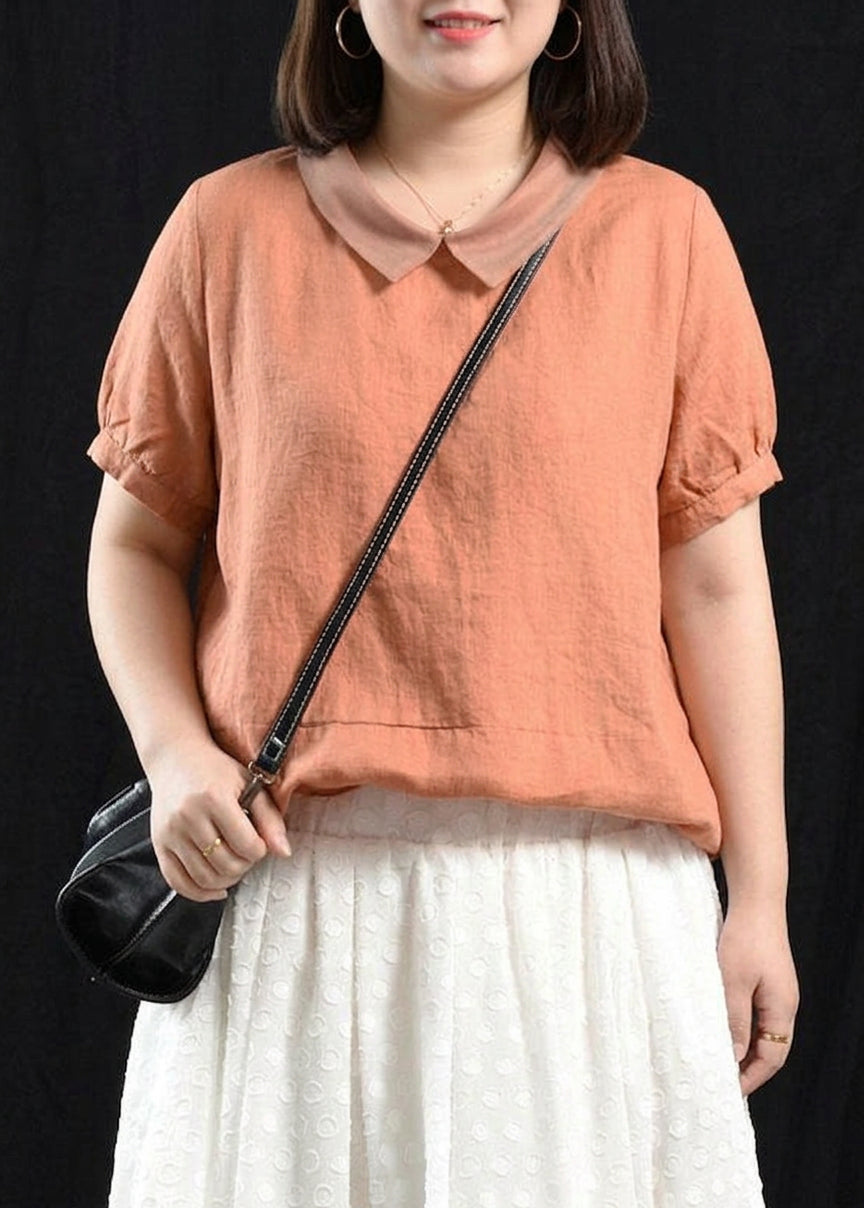 Emma - Summer Linen Shirt Blouse - Plus size model