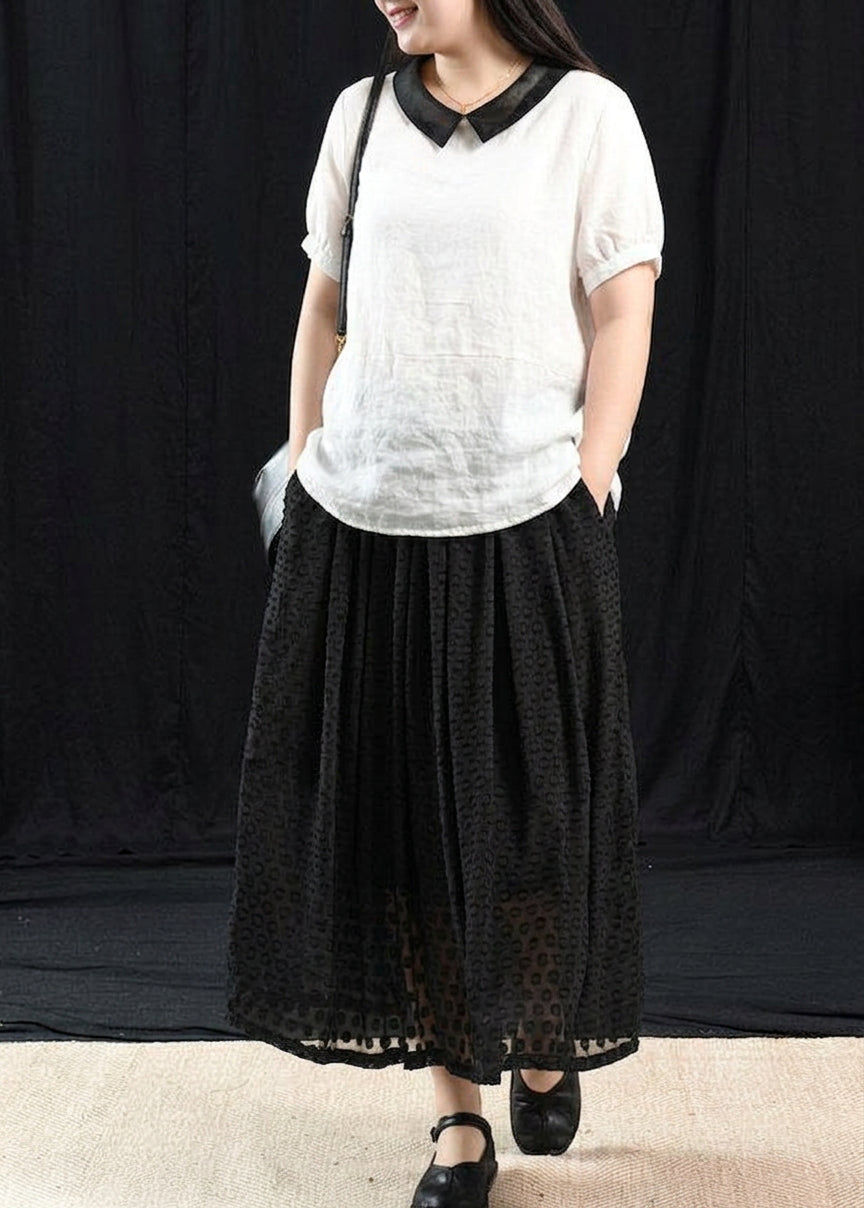 Emma - Summer Linen Shirt Blouse - Plus size model