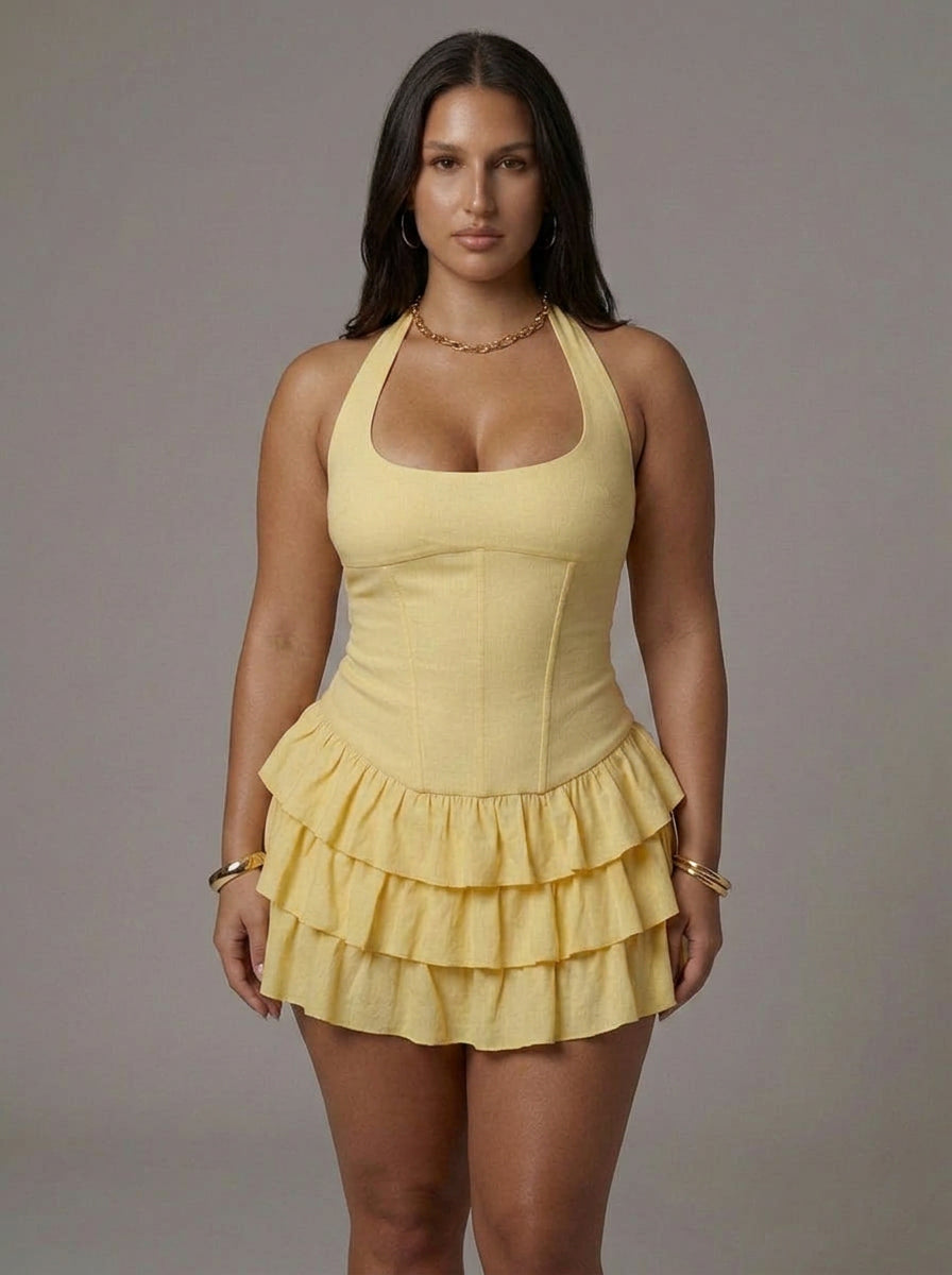 Carie Mini Dress - Plus size model
