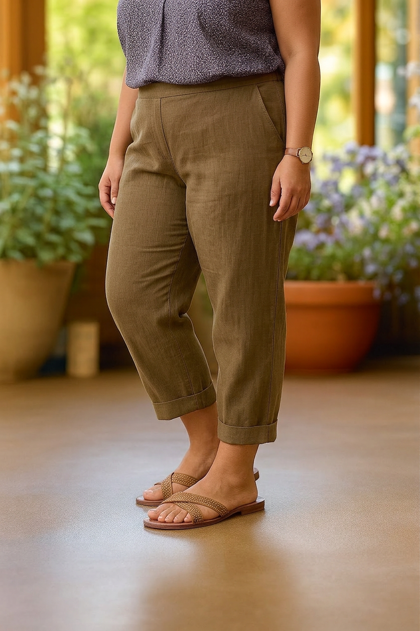 Rita | Light Summer Trousers - Plus size model