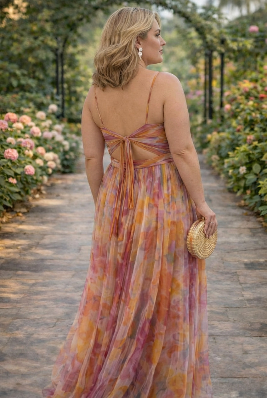 Giselle | Floral Maxi Dress - Plus size model