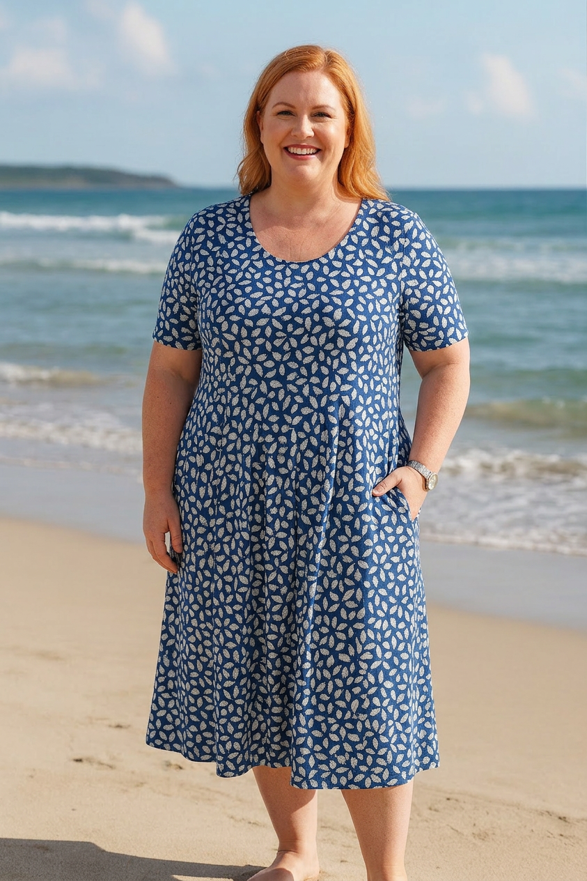Ivryrose | Dress - Elegant Flow - Plus size model