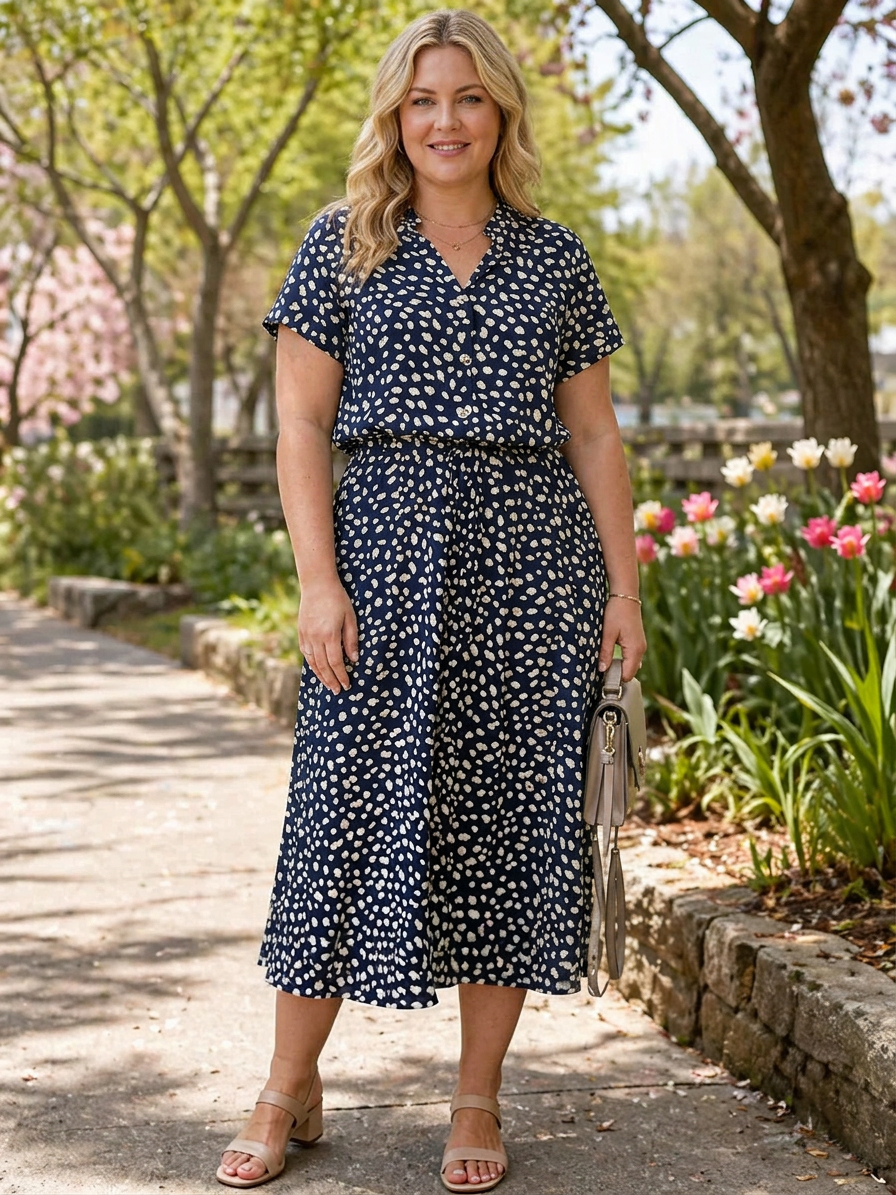 Carola | Floral Dresses - Plus size model