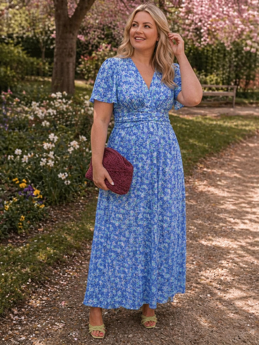 Ligeia | Floral Dresses - Plus size model