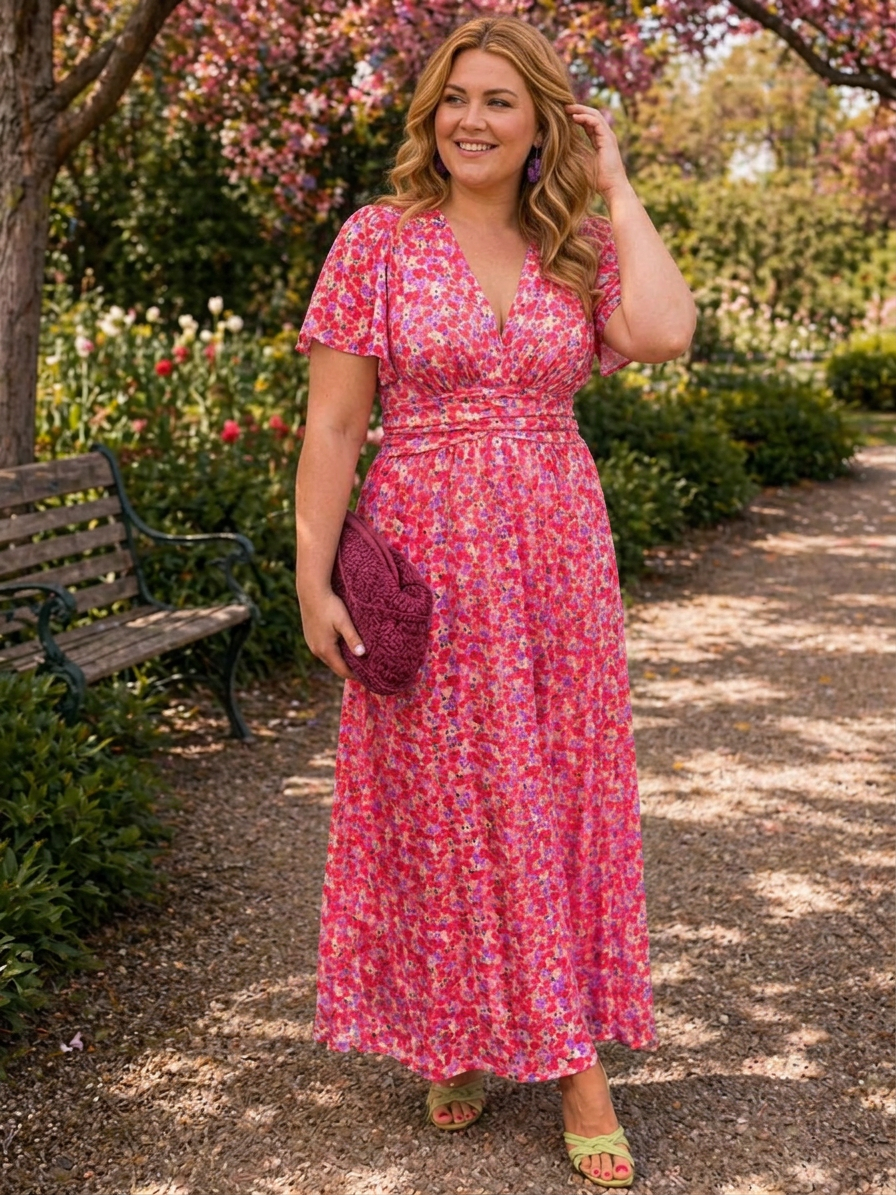 Laelia | Floral Dresses - Plus size model